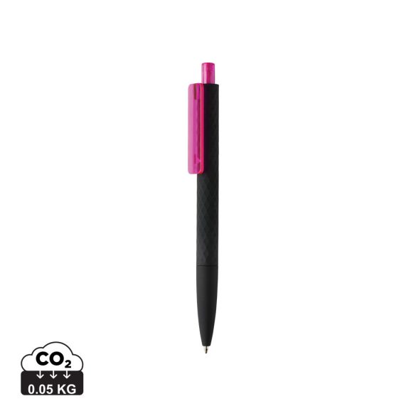 X3 RCS certified R-ABS black smooth touch pen, pink