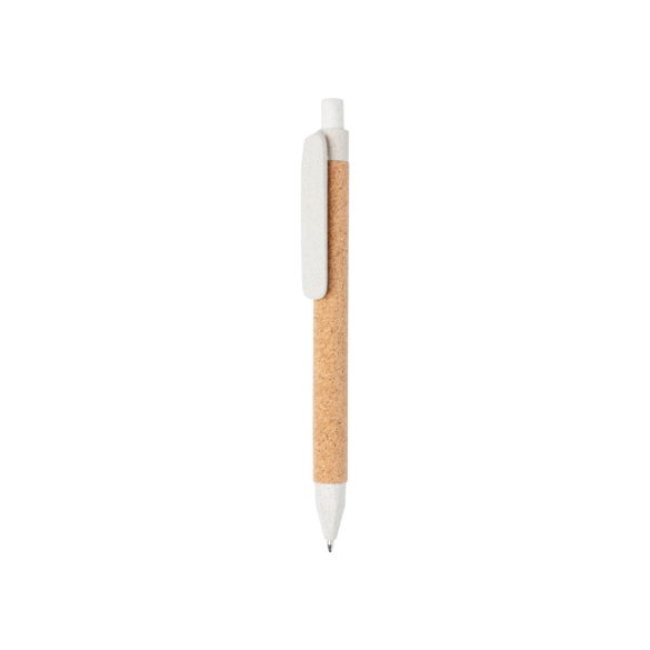 Write wheatstraw and cork pen, white