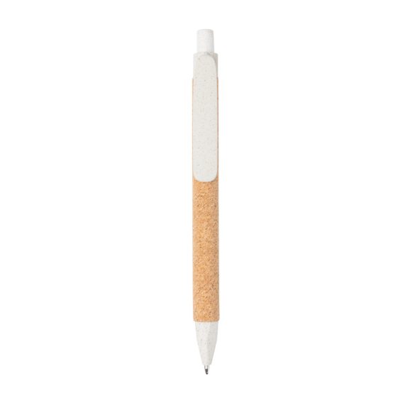 Write wheatstraw and cork pen, white