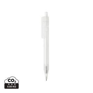 GRS RPET X8 transparent pen, white