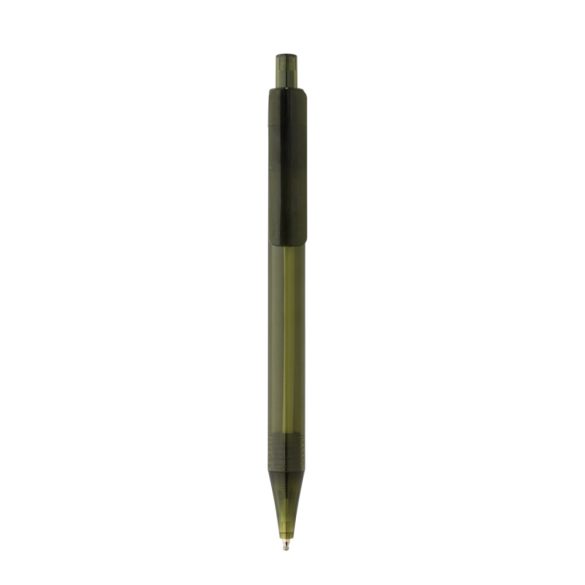 GRS RPET X8 transparent pen, green