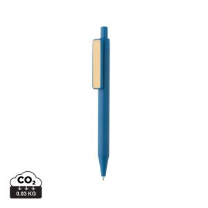 GRS RABS pen with bamboo clip, blue