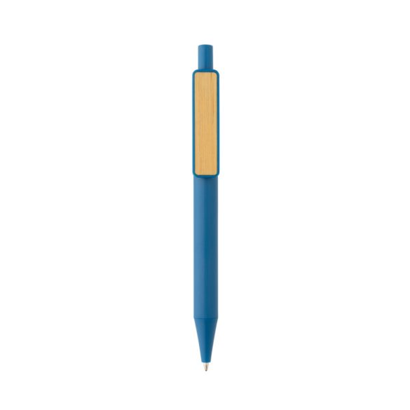 GRS RABS pen with bamboo clip, blue