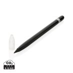 Aluminium inkless pen with eraser, black
