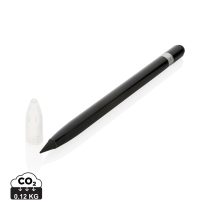 Aluminium inkless pen with eraser, black