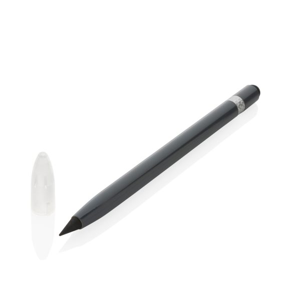 Aluminium inkless pen with eraser, grey