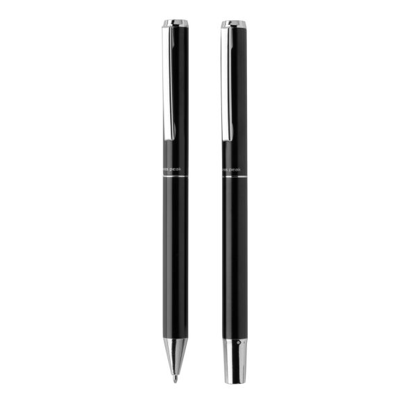 Swiss Peak Cedar RCS certified recycled aluminium pen set, black
