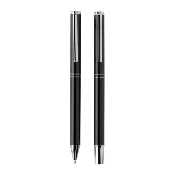 Swiss Peak Cedar RCS certified recycled aluminium pen set, black