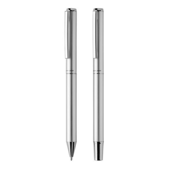 Swiss Peak Cedar RCS certified recycled aluminum pen set, silver