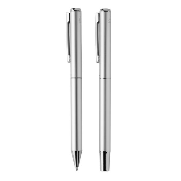 Swiss Peak Cedar RCS certified recycled aluminum pen set, silver