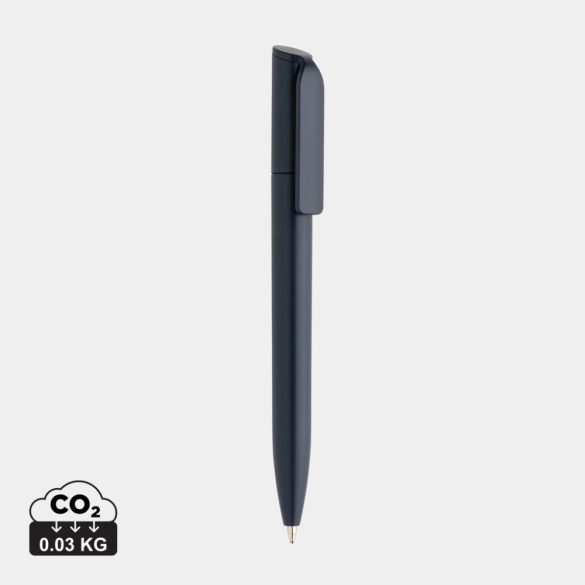 Pocketpal GRS certified recycled ABS mini pen, navy