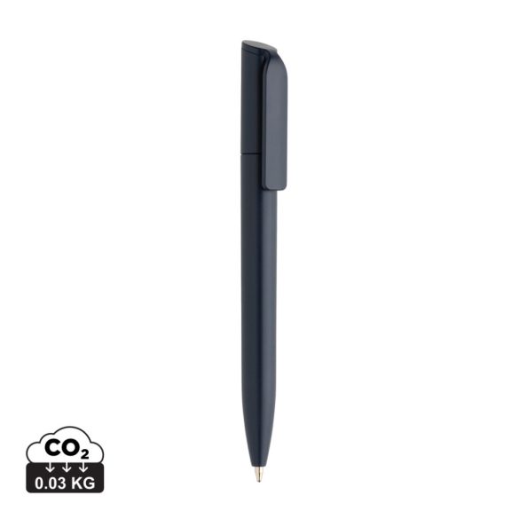 Pocketpal GRS certified recycled ABS mini pen, navy