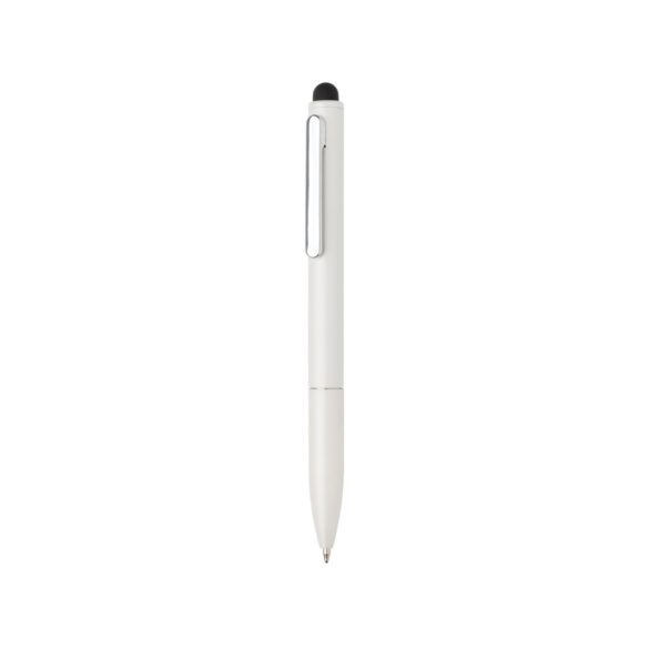 Kymi RCS certified recycled aluminium pen with stylus, white