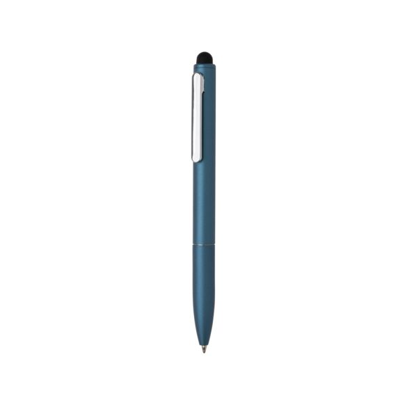 Kymi RCS certified recycled aluminium pen with stylus, royal blue