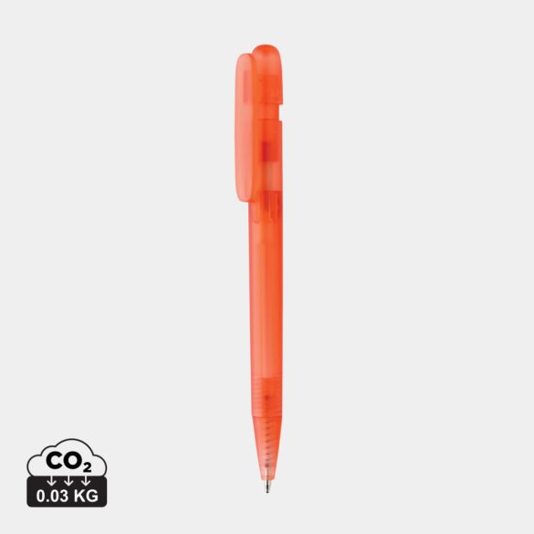 Devin GRS certified RABS pen transparent, red