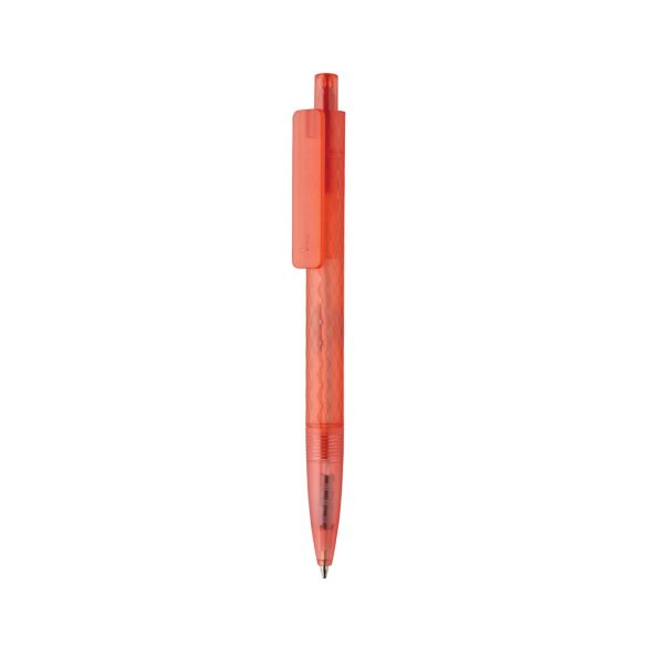 X3 GRS recycled PC plastic pen frosted, red