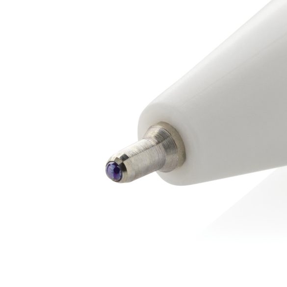 Vibe GRS certified R-ABS pen with ultra glide ink, white