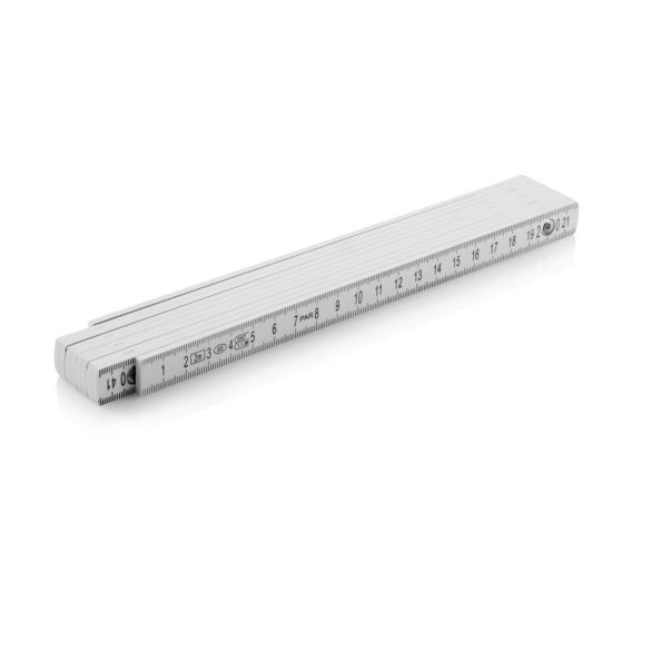 Fibreglass folding rule, white