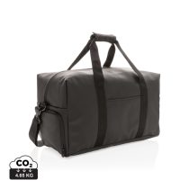 Smooth PU weekend duffle, black