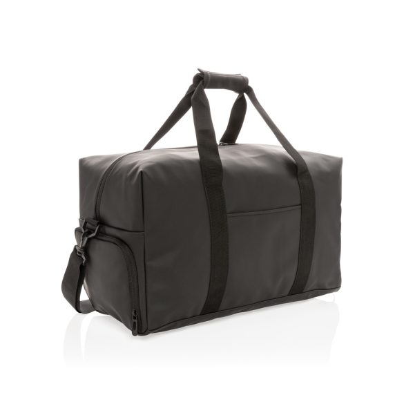 Smooth PU weekend duffle, black
