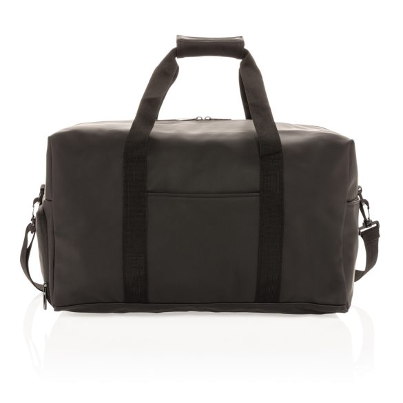 Smooth PU weekend duffle, black