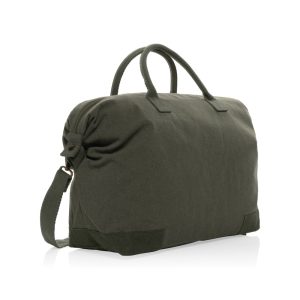 Kezar AWARE™ 500 gsm recycled canvas deluxe weekend bag, green