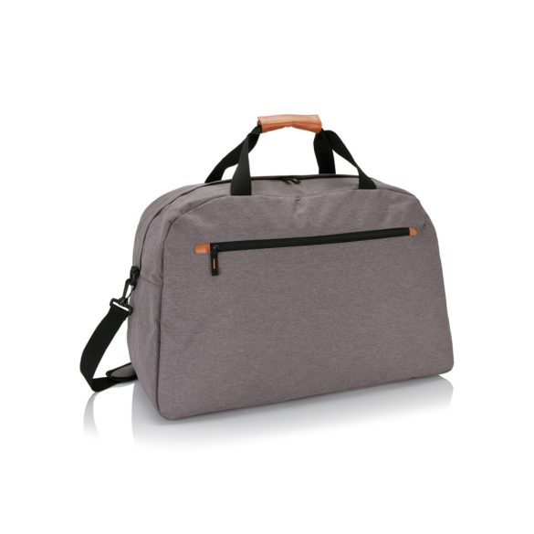 Fashion duo tone travel bag, grey