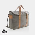 Canvas laptop bag PVC free, grey