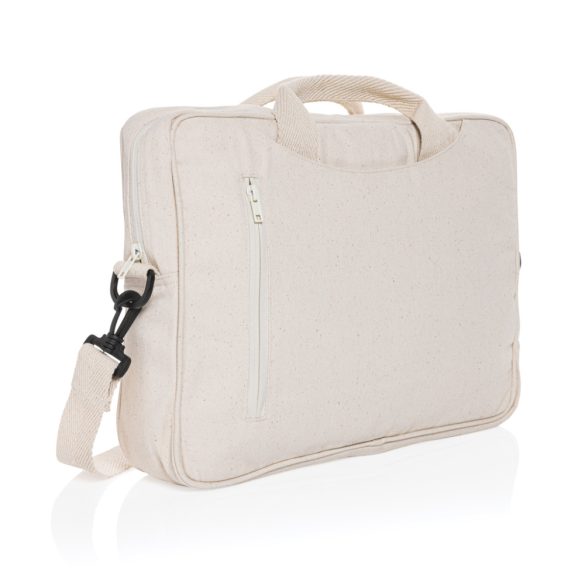 Laluka AWARE™ recycled cotton 15.4 inch laptop bag, off white