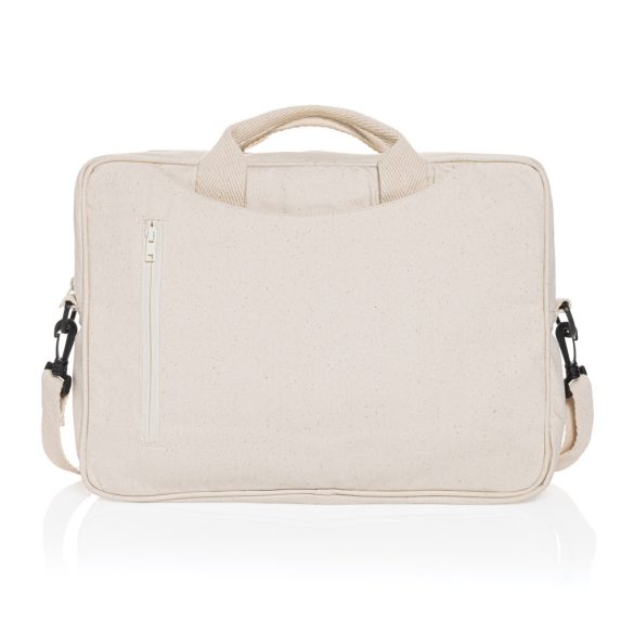 Laluka AWARE™ recycled cotton 15.4 inch laptop bag, off white