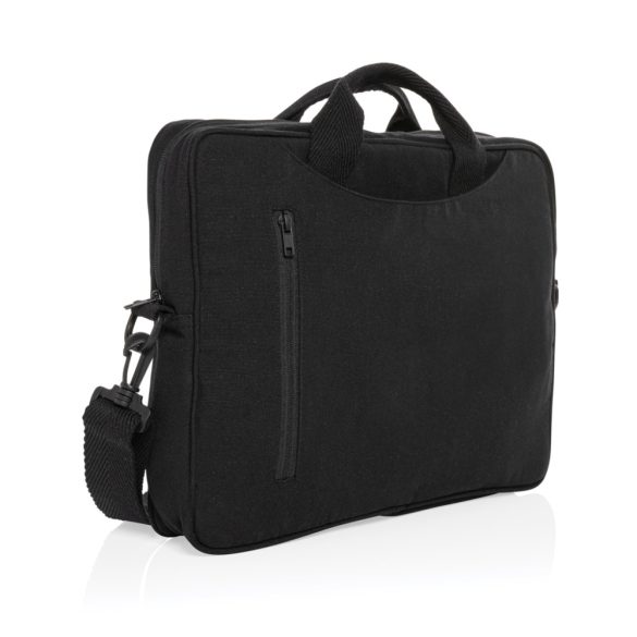 Laluka AWARE™ recycled cotton 15.4 inch laptop bag, black