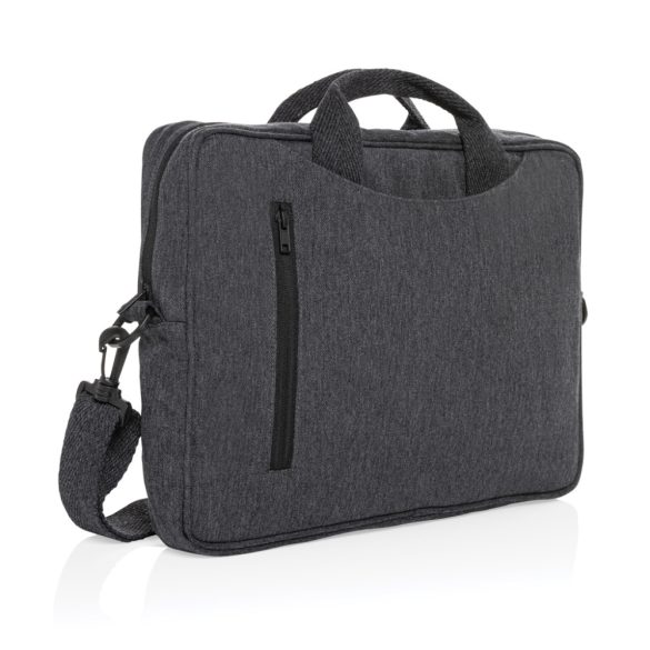 Laluka AWARE™ recycled cotton 15.4 inch laptop bag, anthracite