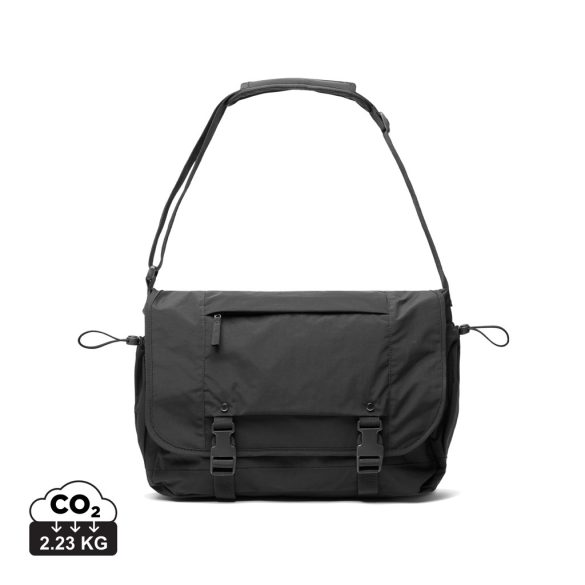 KENTO URBAN RCS recycled nylon 15.6 inch Messenger, black