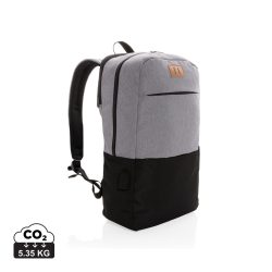 Modern 15.6" USB & RFID laptop backpack PVC free, black