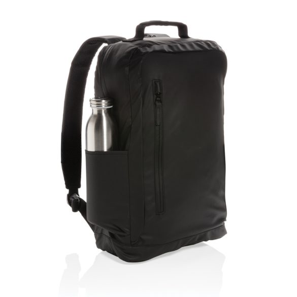 Fashion black 15.6" laptop backpack PVC free, black