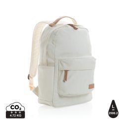 Impact AWARE™ 16 oz. recycled canvas backpack, white