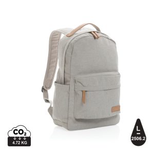 Impact AWARE™ 16 oz. recycled canvas backpack, grey