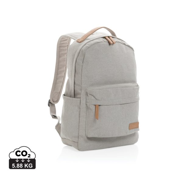Impact AWARE™ 16 oz. recycled canvas backpack, grey