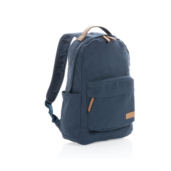 Impact AWARE™ 16 oz. recycled canvas backpack, blue