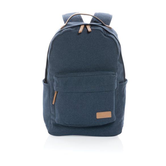 Impact AWARE™ 16 oz. recycled canvas backpack, blue