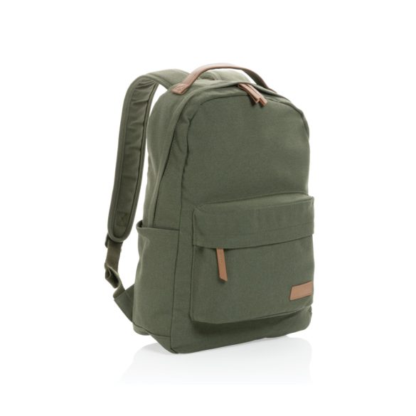 Impact AWARE™ 16 oz. recycled canvas backpack, green