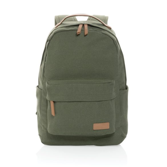 Impact AWARE™ 16 oz. recycled canvas backpack, green