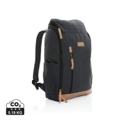   Impact AWARE™ 16 oz. recycled canvas 15" laptop backpack, black