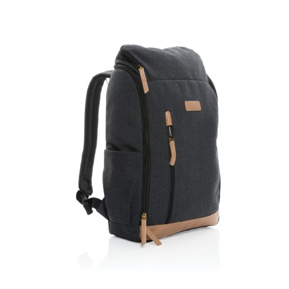 Impact AWARE™ 16 oz. rcanvas 15 inch laptop backpack, black