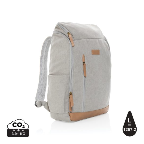 Impact AWARE™ 16 oz. rcanvas 15 inch laptop backpack, grey