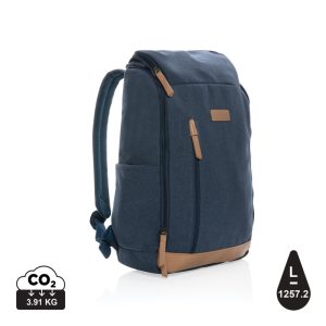 Impact AWARE™ 16 oz. rcanvas 15 inch laptop backpack, blue