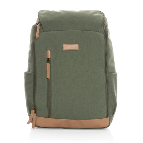 Impact AWARE™ 16 oz. rcanvas 15 inch laptop backpack, green