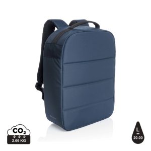 Impact AWARE™ RPET anti-theft 15.6"laptop backpack, navy