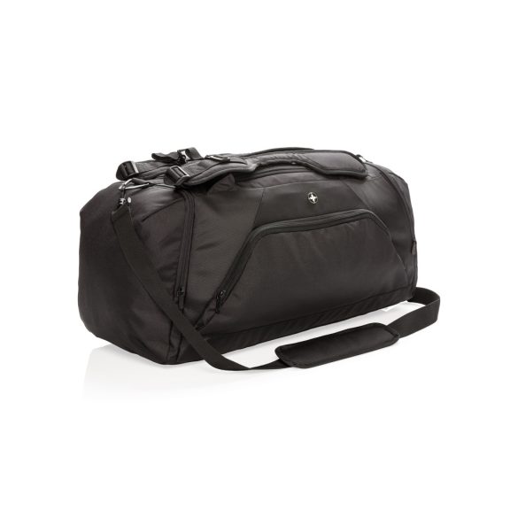 Swiss Peak RFID sports duffel & backpack, black