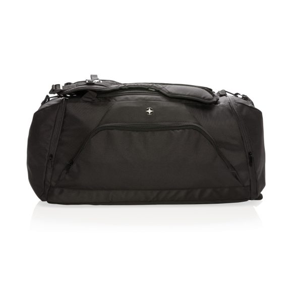 Swiss Peak RFID sports duffel & backpack, black